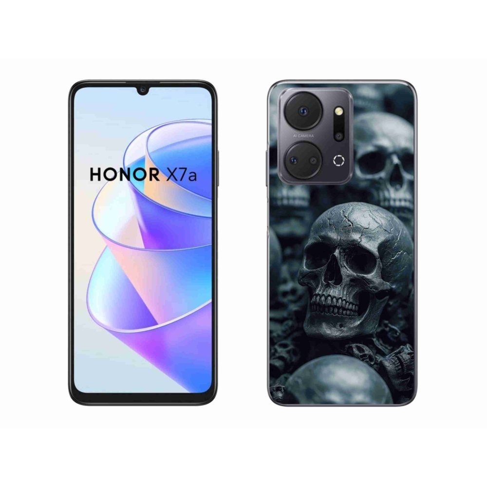 Zselés borítás mmCase a Honor X7a számára - koponya 2