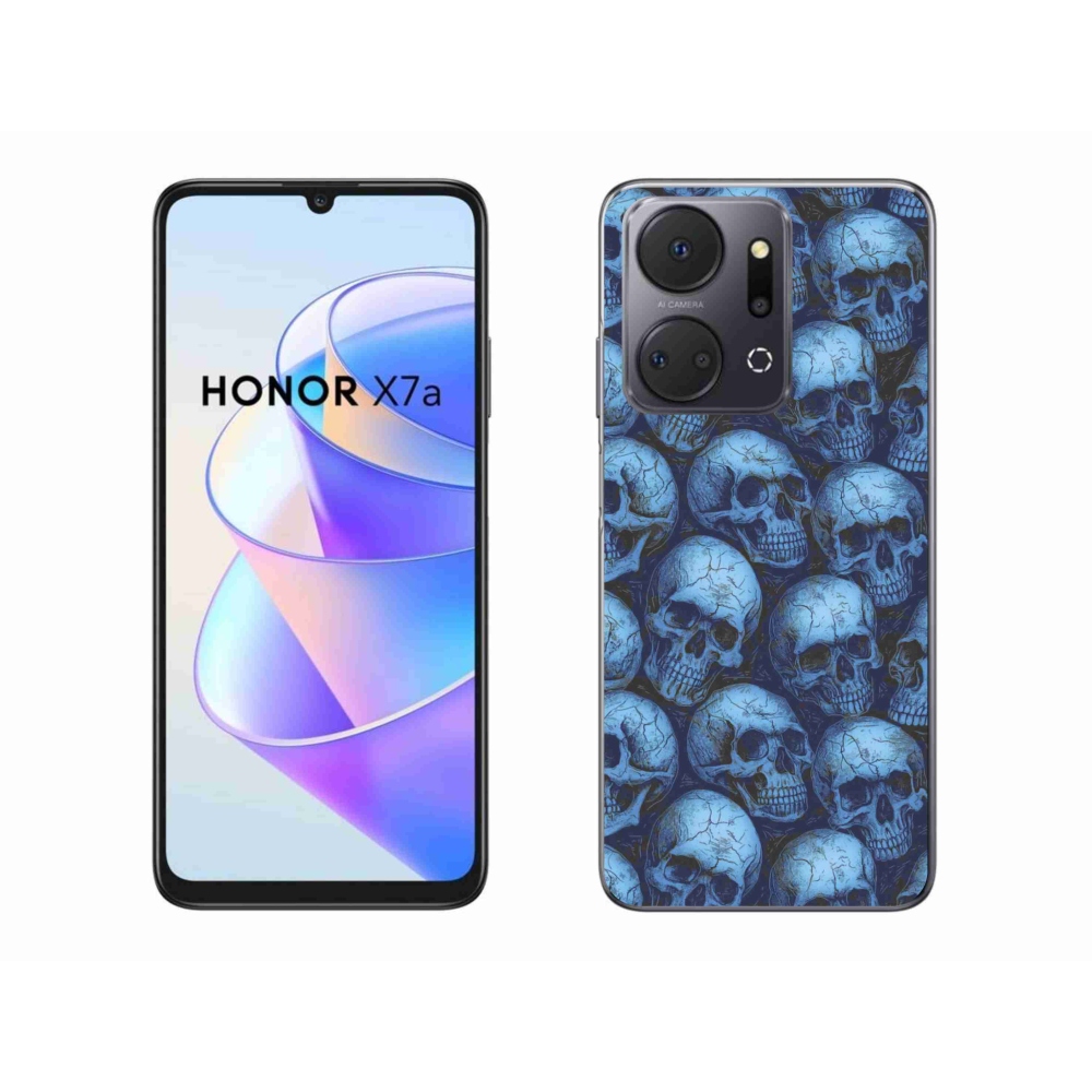 Zselés borítás mmCase a Honor X7a számára - koponyák