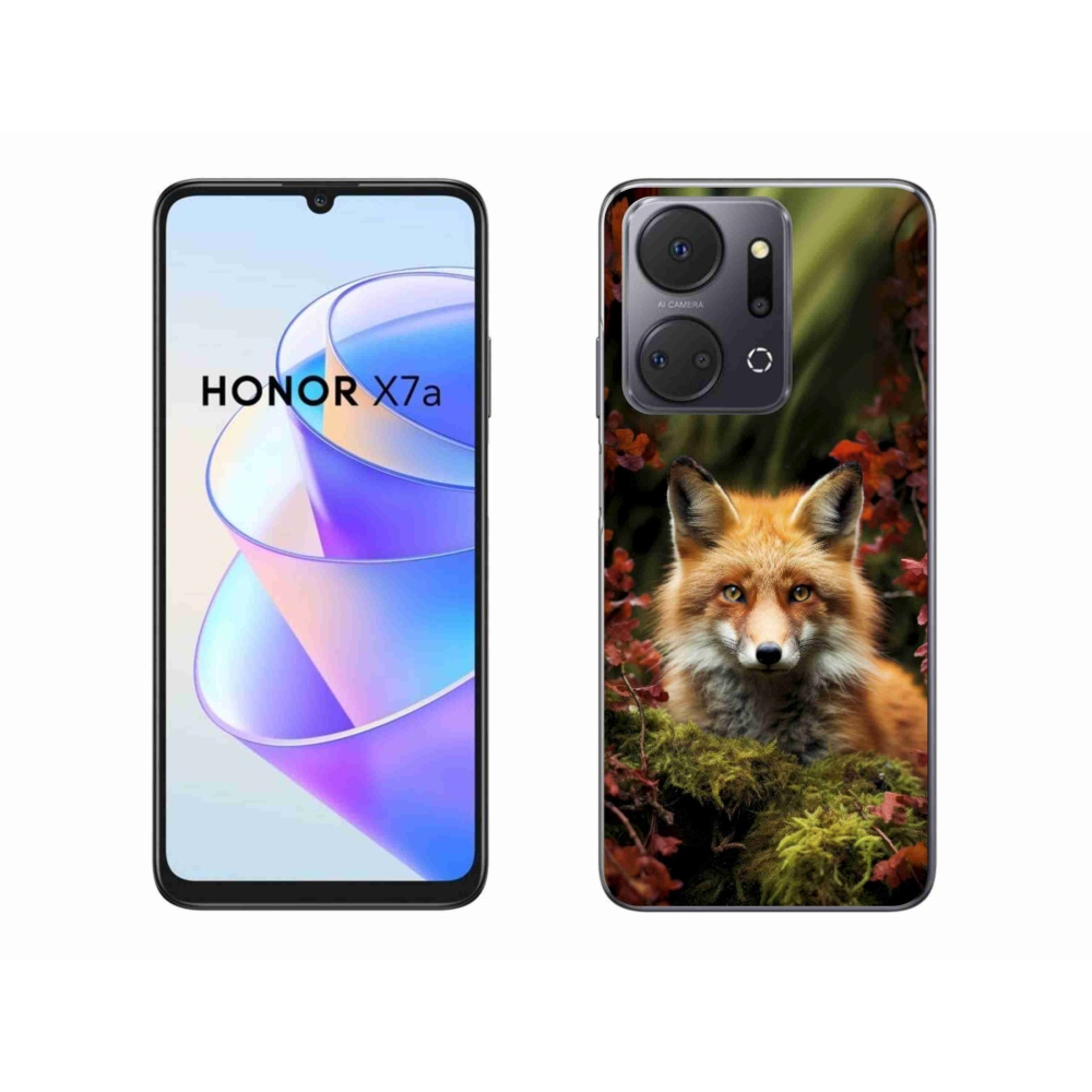 Zselés borítás mmCase a Honor X7a számára - róka az erdőben