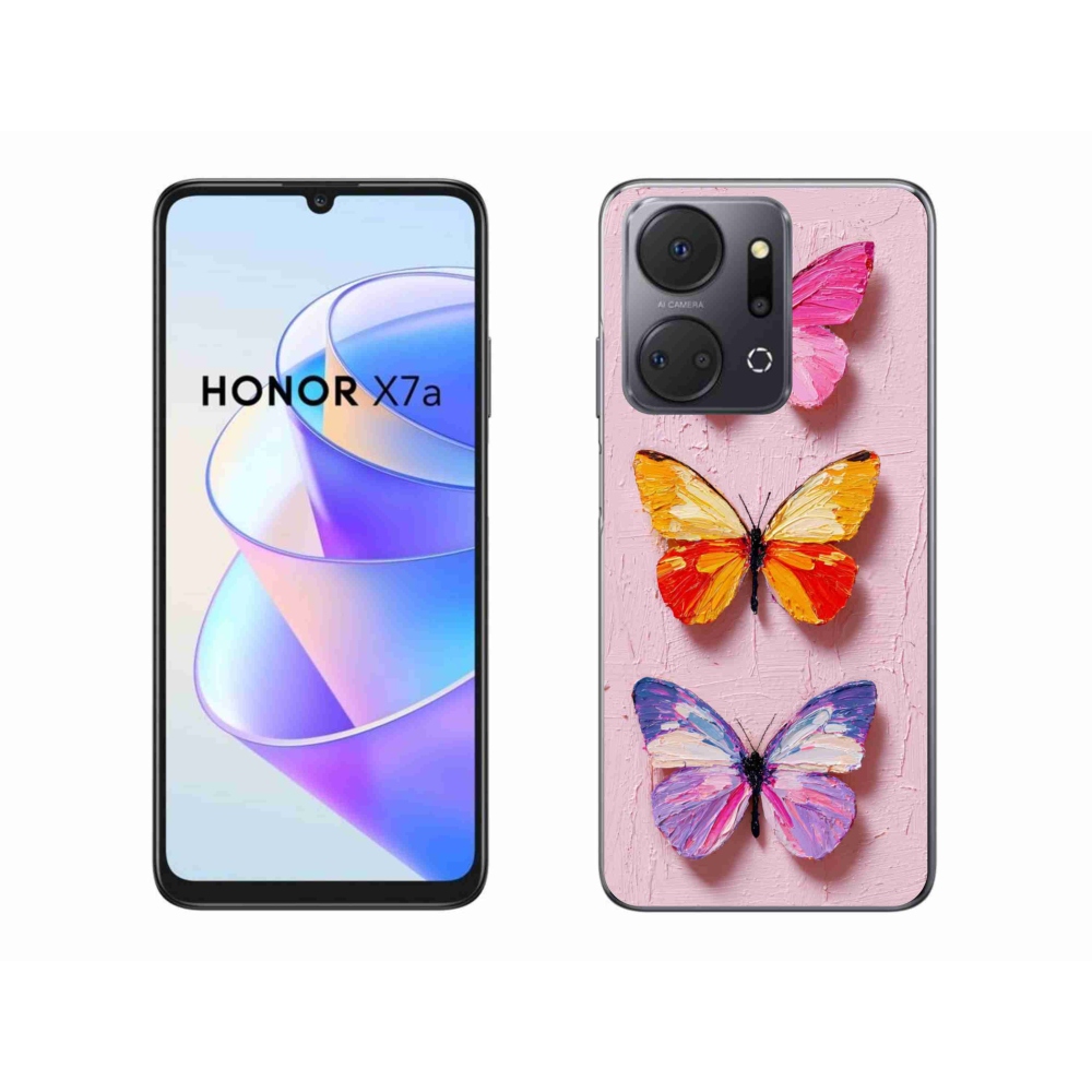 Gél borítás mmCase a Honor X7a számára - pillangó szentháromság