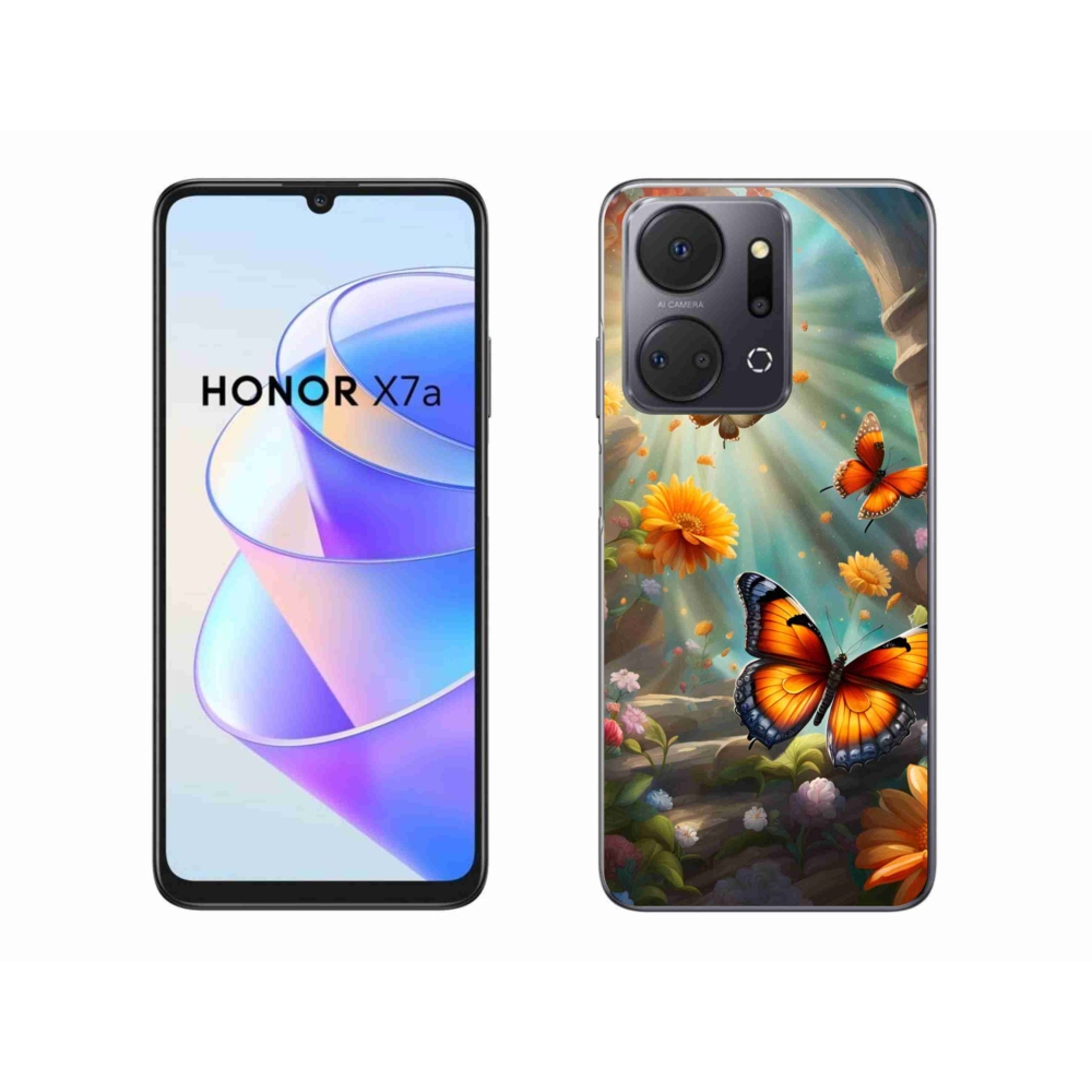 Zselés borítás mmCase a Honor X7a készülékhez - pillangókert 2