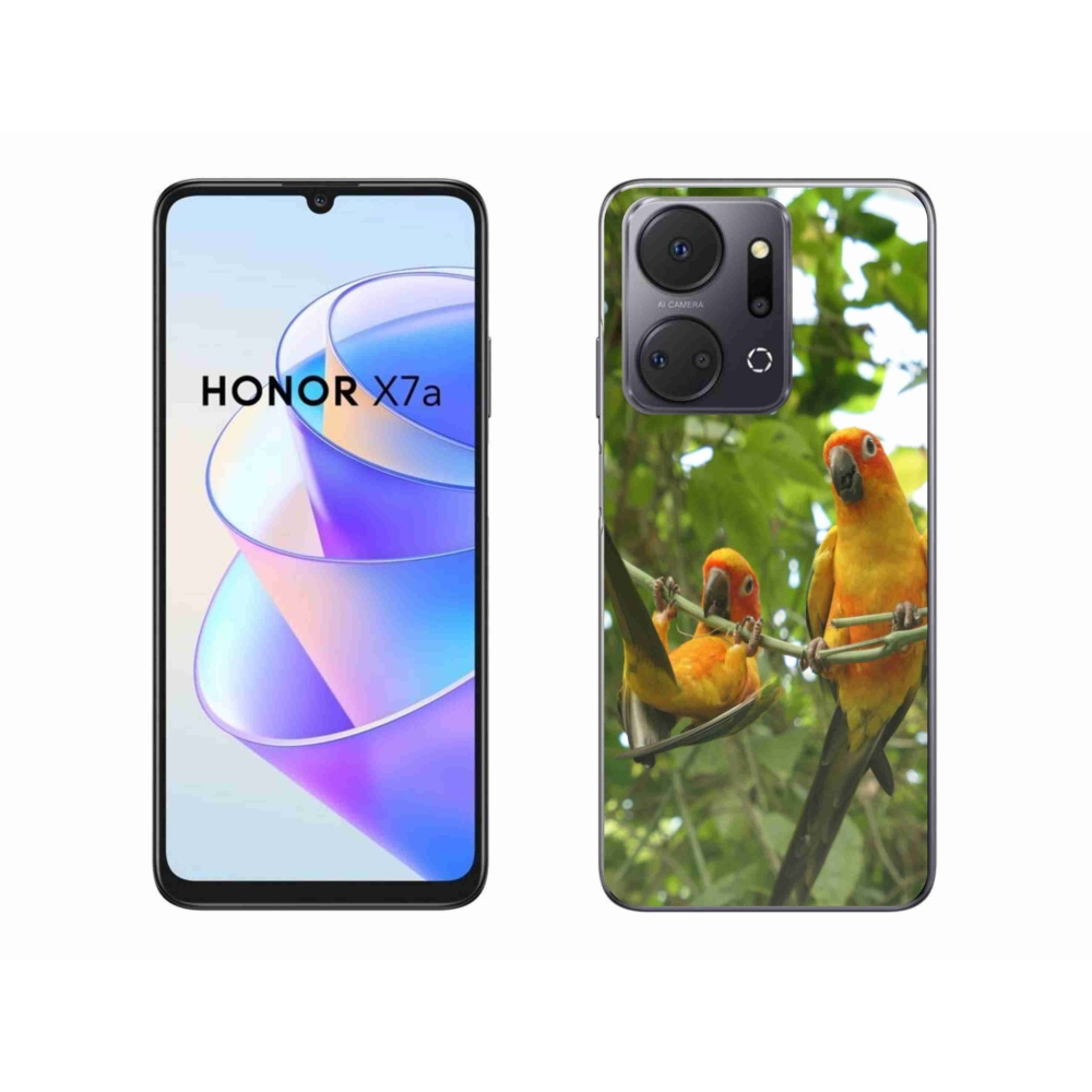 Gél borítás mmCase a Honor X7a számára - papagájok aratingy