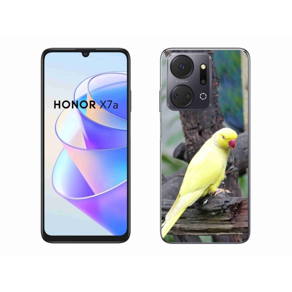 Gél borítás mmCase a Honor X7a készülékhez - papagáj alexander sárga