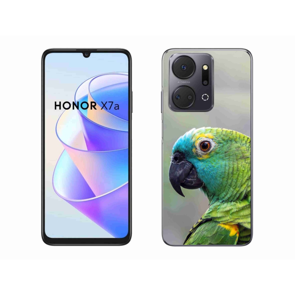 Zselés borítás mmCase a Honor X7a számára - papagáj amazon