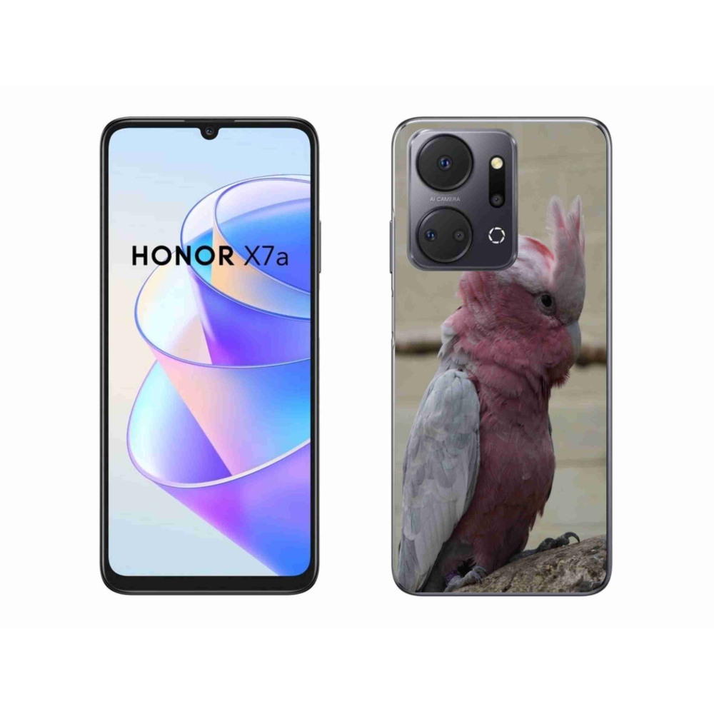 Zselés borítás mmCase a Honor X7a készülékhez - papagáj kakadu rózsaszínű