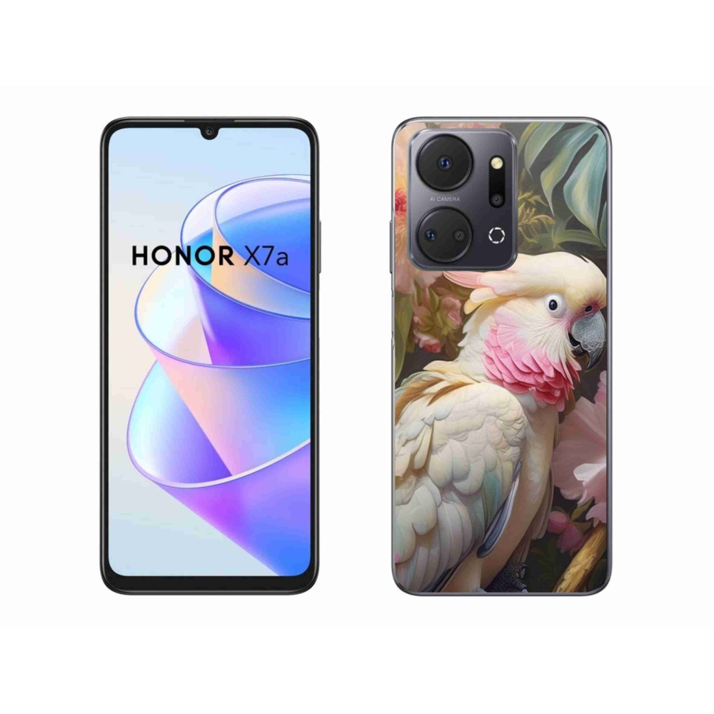 Zselés borítás mmCase a Honor X7a készülékhez - papagáj kakadu rózsaszín 2
