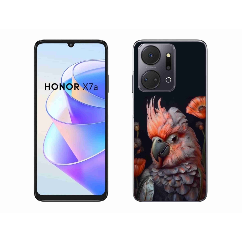 Gél borítás mmCase a Honor X7a számára - papagáj kakadu színekben
