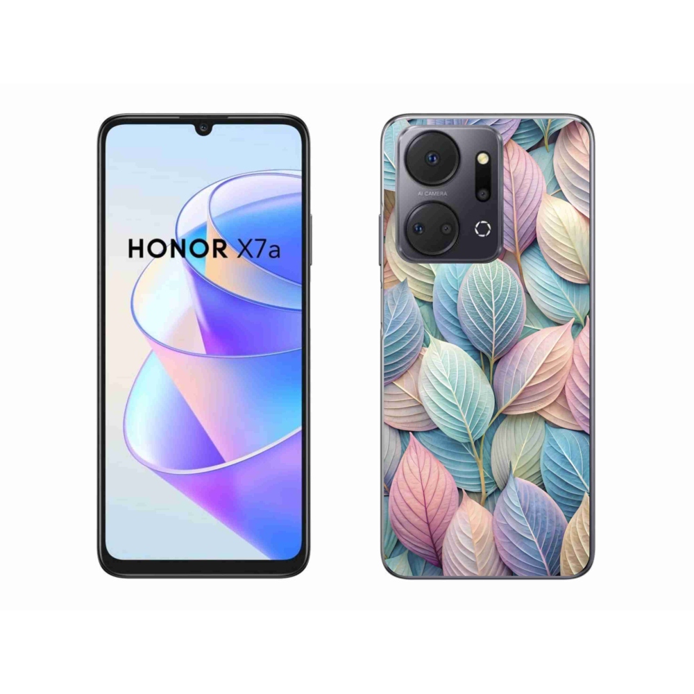 Zselés borító mmCase a Honor X7a készülékhez - pasztell levelek