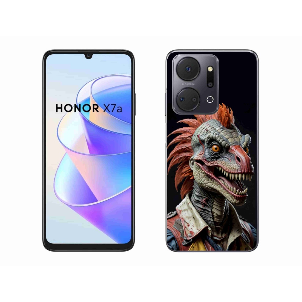 Zselés borítás mmCase a Honor X7a számára - punk dinoszaurusz