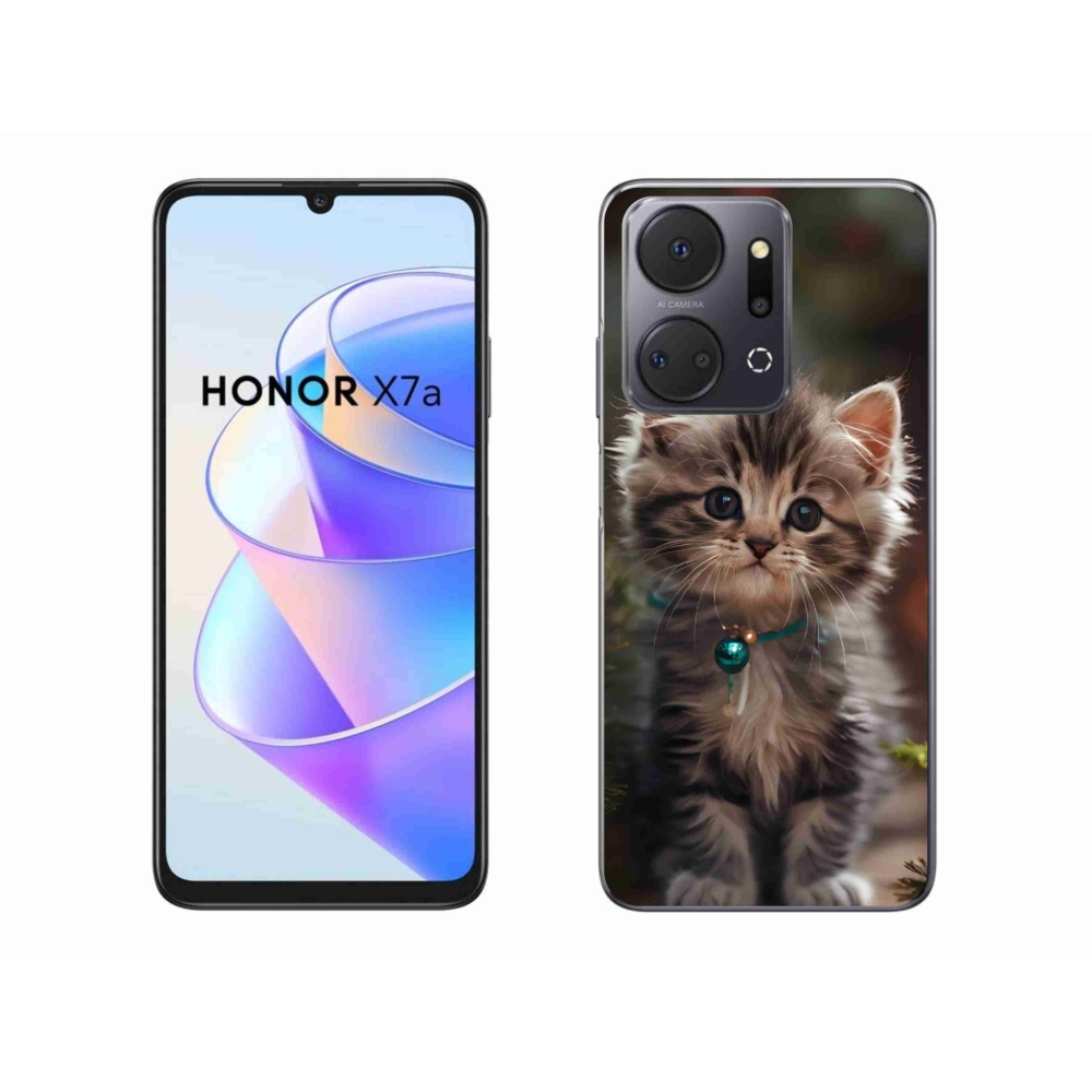 Gél borítás mmCase a Honor X7a számára - aranyos cica 11