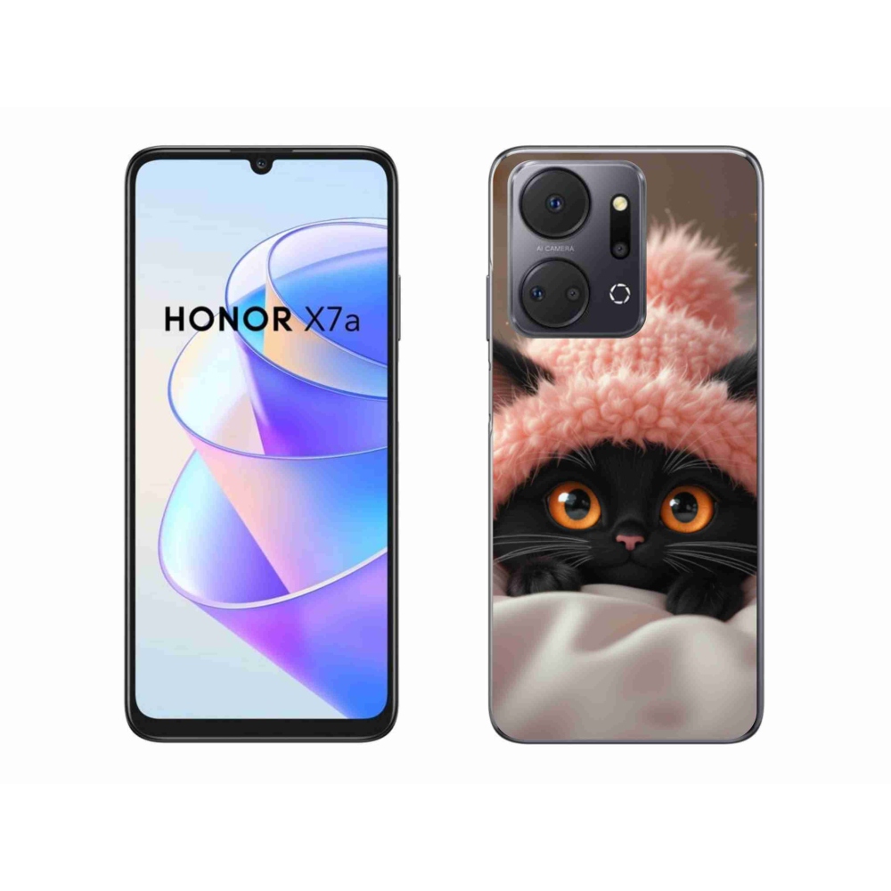 Gél borító mmCase a Honor X7a számára - aranyos cica 7