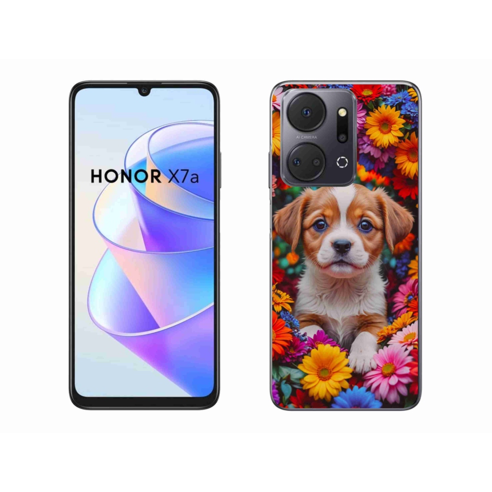 Gél borító mmCase a Honor X7a számára - aranyos kiskutya