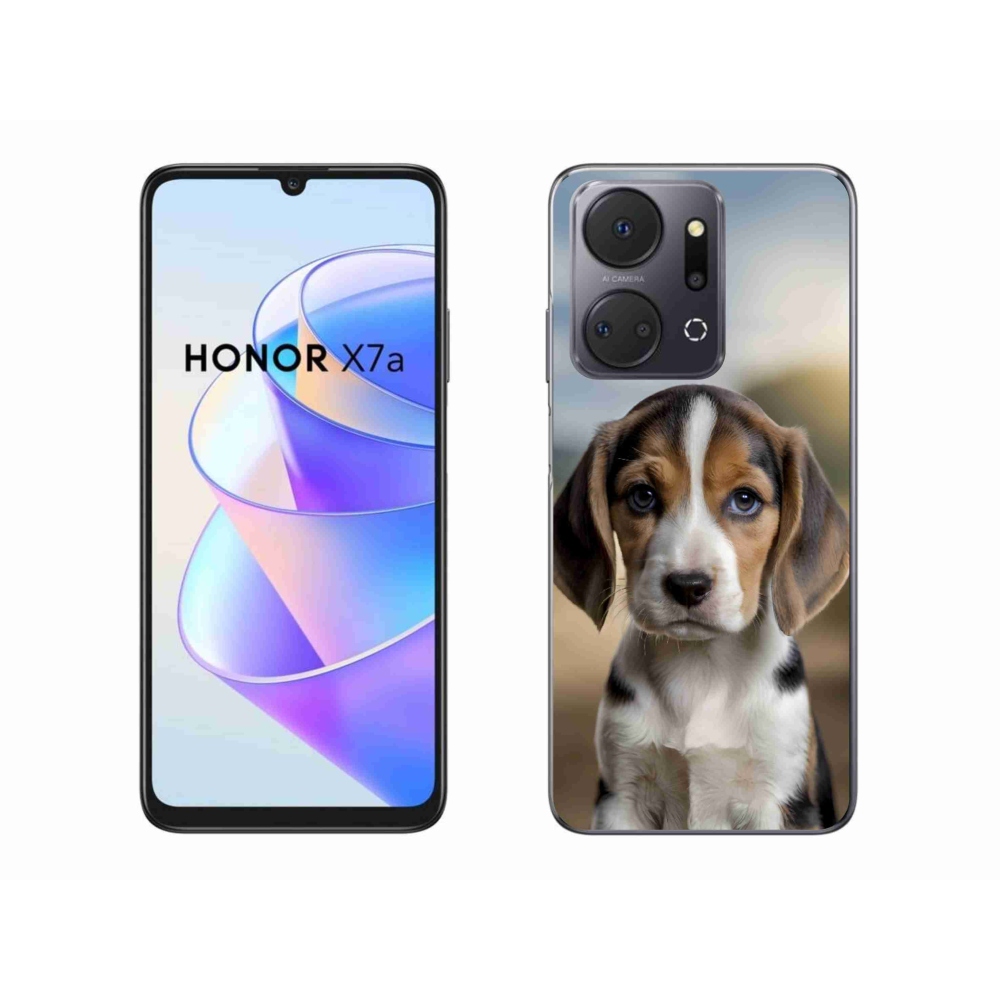 Gél borító mmCase a Honor X7a számára - aranyos beagle