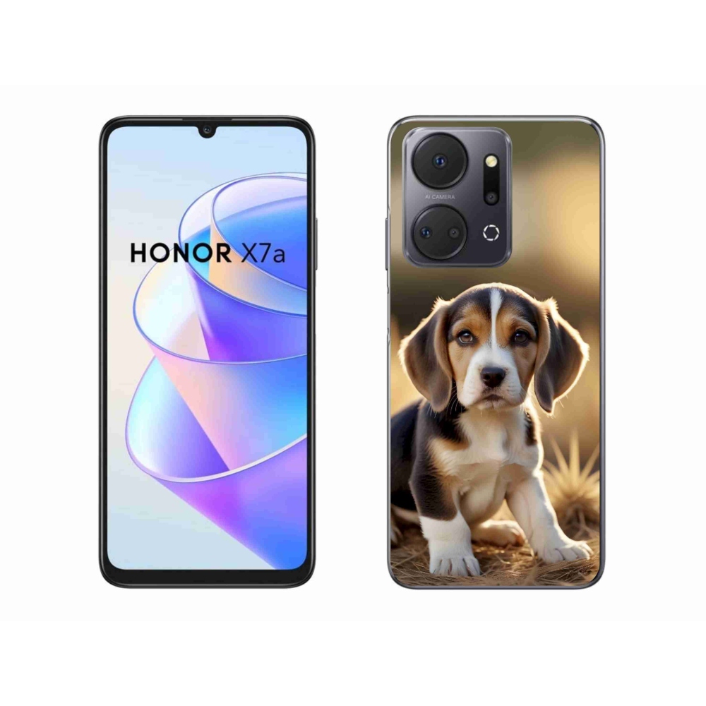 Gél borító mmCase a Honor X7a számára - aranyos beagle