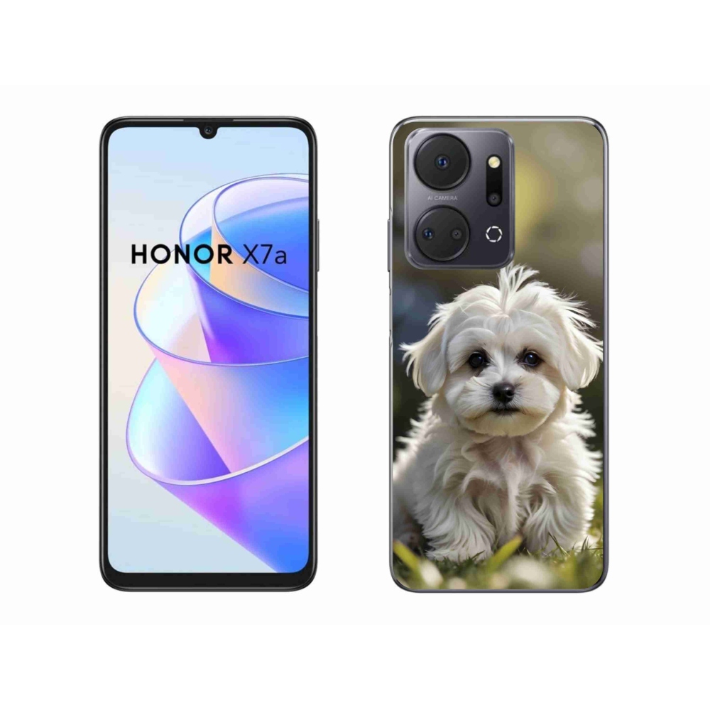 Gél borítás mmCase a Honor X7a számára - aranyos máltai kutya