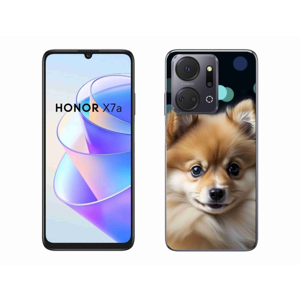 Zselés borítás mmCase a Honor X7a számára - aranyos pomerániai kutya
