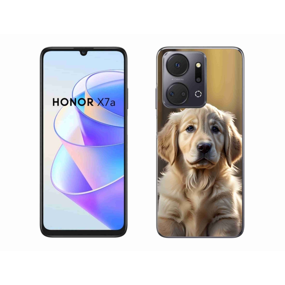 Gél borítás mmCase a Honor X7a számára - aranyos arany retriever