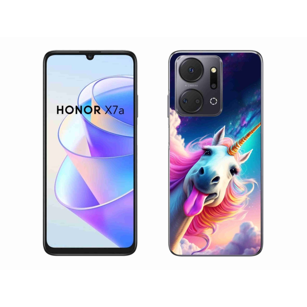 Gél borítás mmCase a Honor X7a számára - őrült egyszarvú