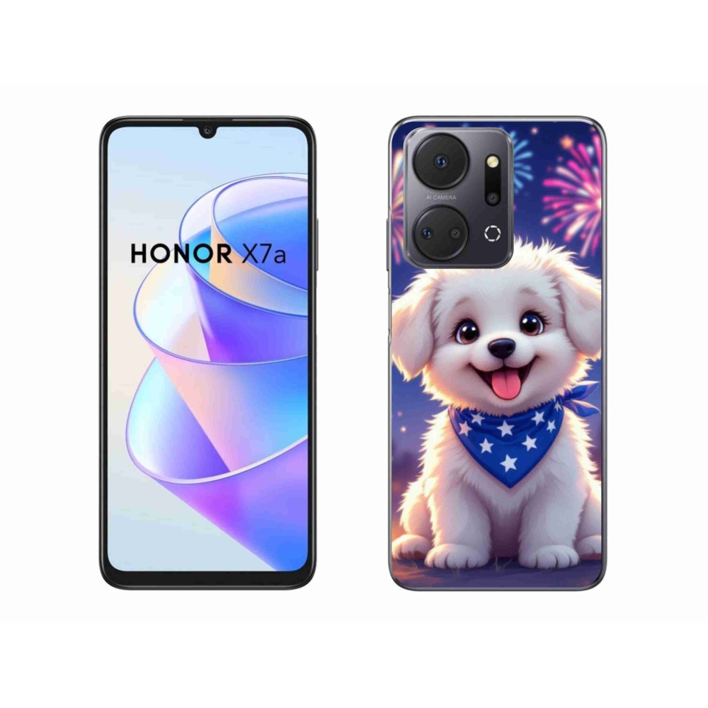 Gél borítás mmCase a Honor X7a számára - ünnepi kiskutya