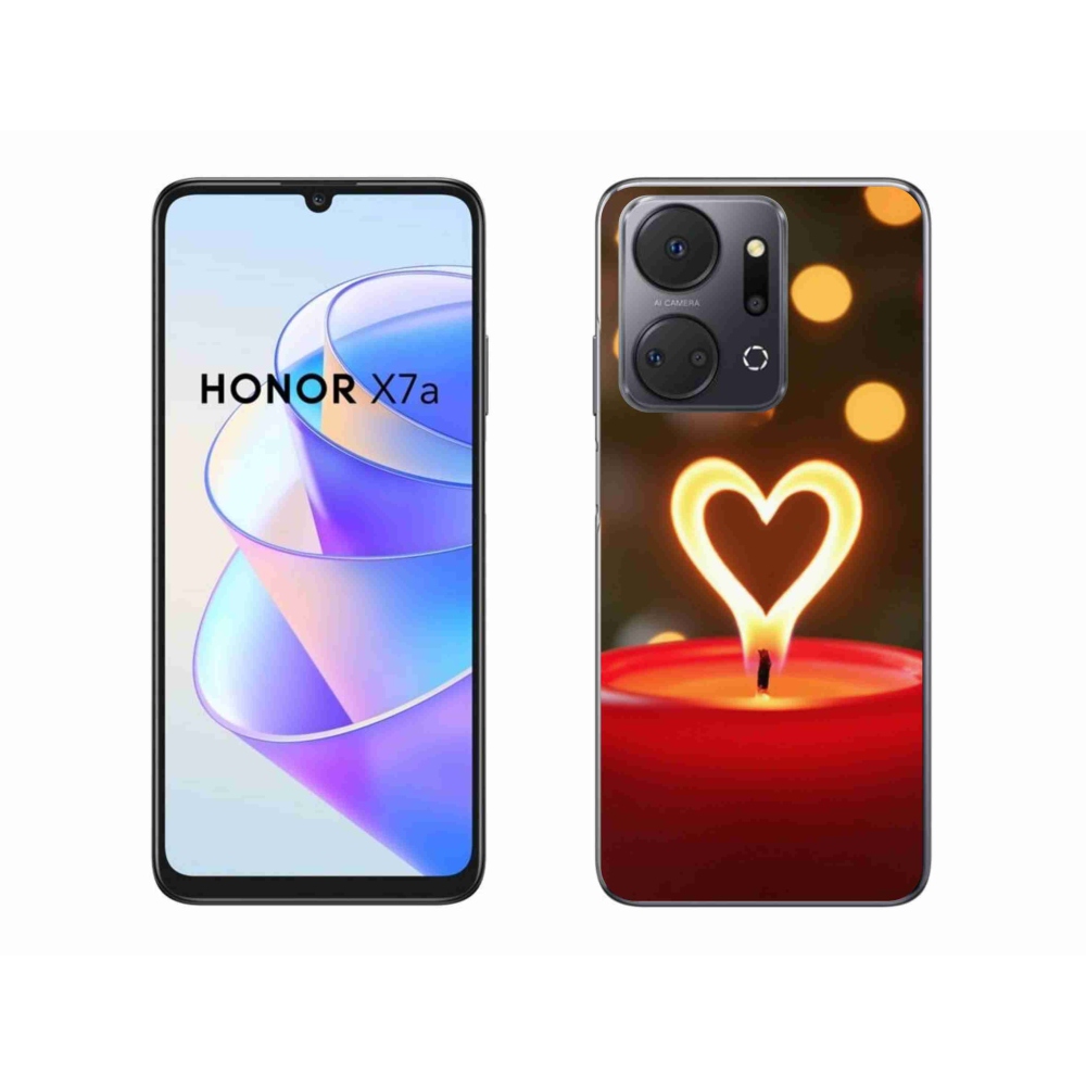 Zselés borítás mmCase a Honor X7a készülékhez - láng szíve