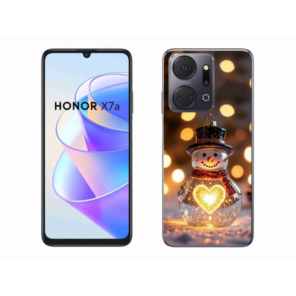 Gél borítás mmCase a Honor X7a számára - Karácsonyi hóember