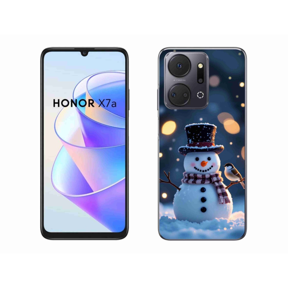 Gél borítás mmCase a Honor X7a számára - Karácsonyi hóember