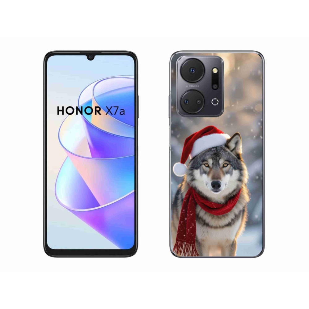 Gél borítás mmCase a Honor X7a számára - Karácsonyi farkas