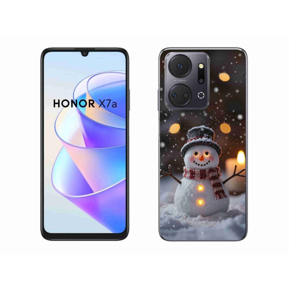 Gél borítás mmCase a Honor X7a készülékhez - boldog hóember