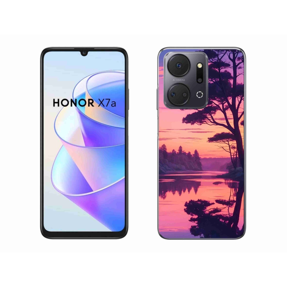 Gél borítás mmCase a Honor X7a számára - naplemente a tó felett