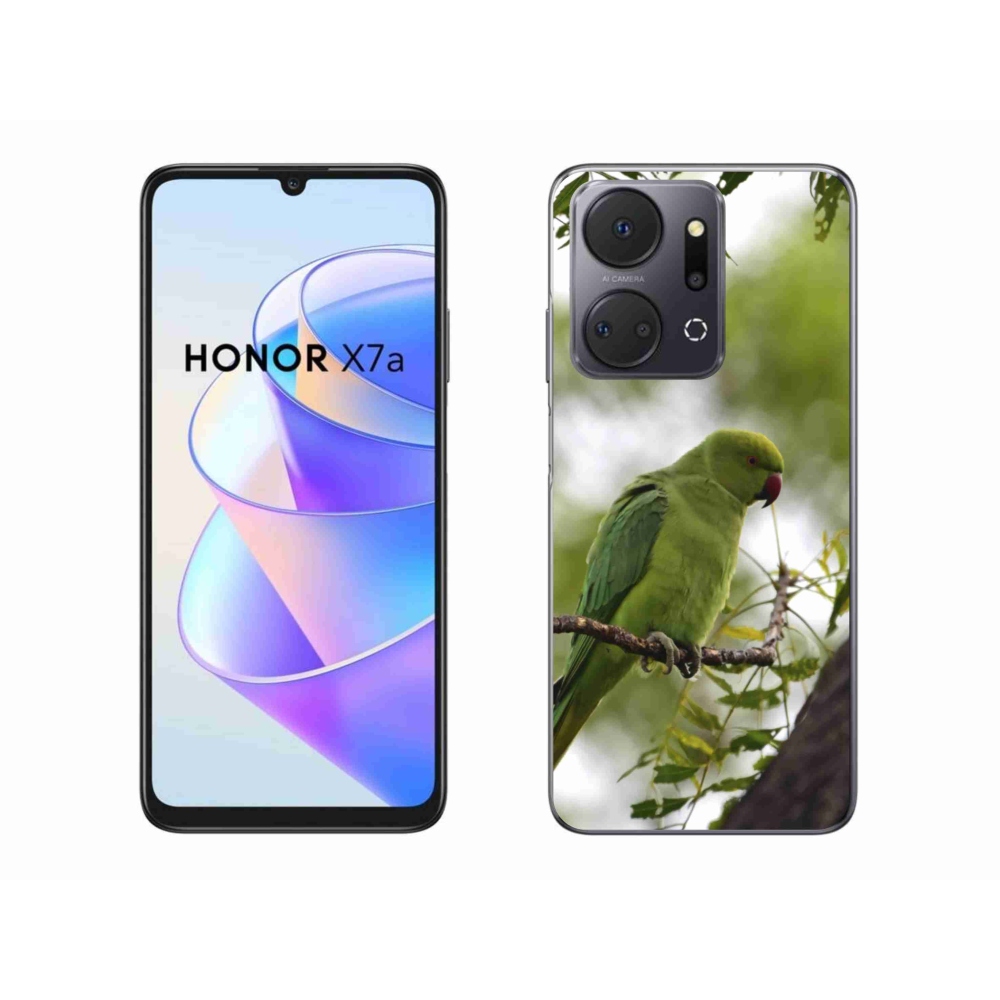 Zselés borítás mmCase a Honor X7a készülékhez - zöld papagáj
