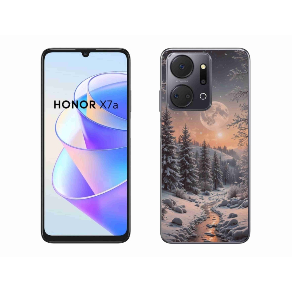 Zselés borítás mmCase a Honor X7a számára - téli táj 2