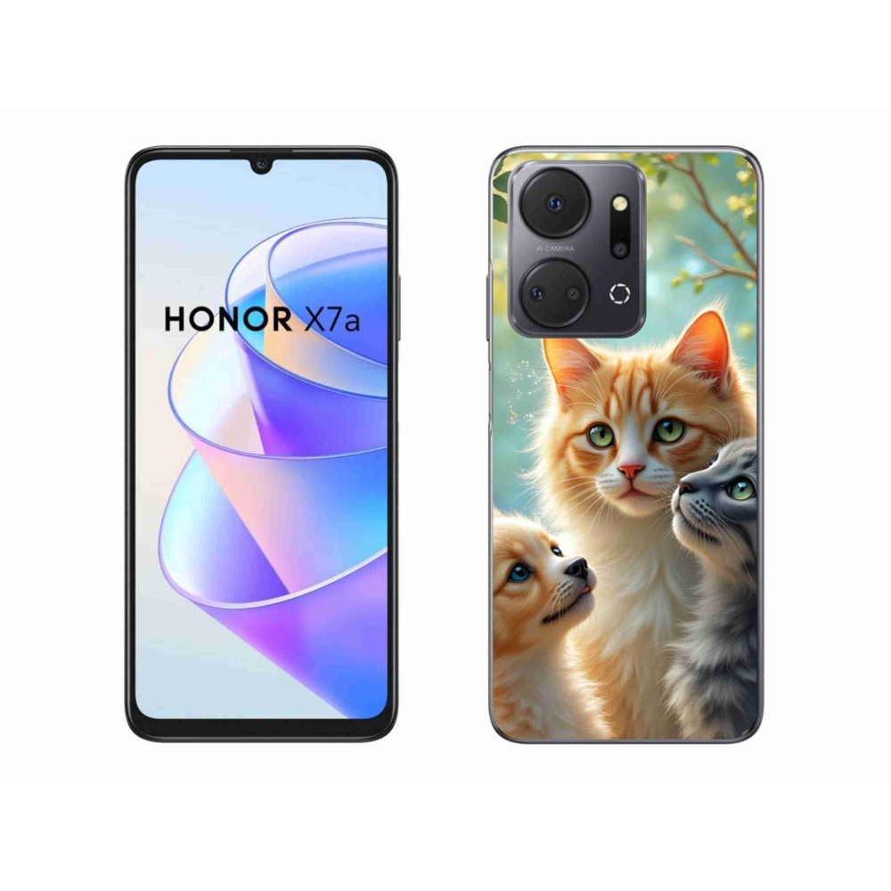 Zselés borítás mmCase a Honor X7a számára - állati barátság 2