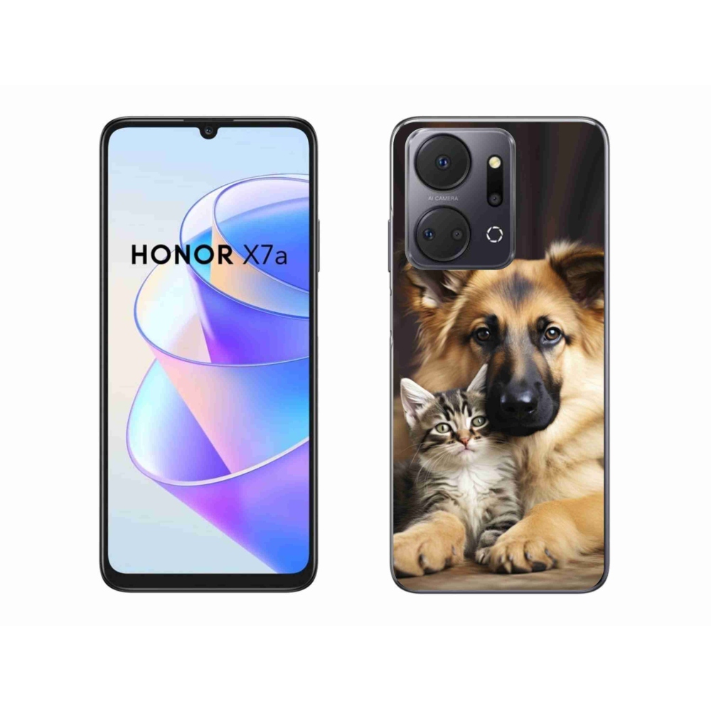 Zselés borítás mmCase a Honor X7a számára - állatbarátság