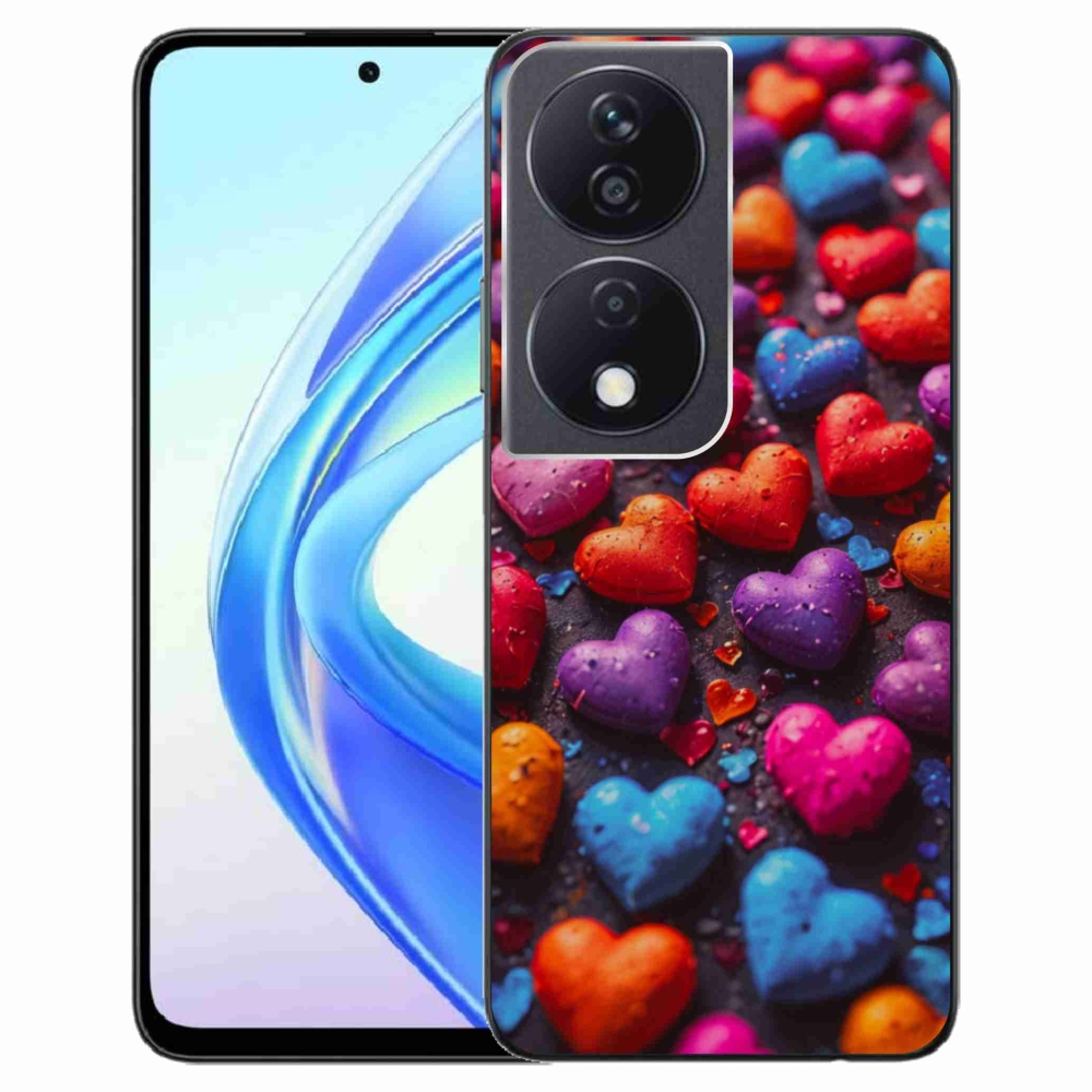 Zselés borítás mmCase a Honor X7b készülékhez - színes szív