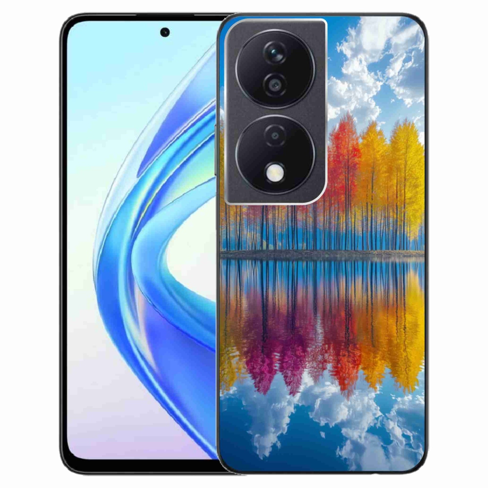 Zselés borítás mmCase a Honor X7b számára - színes fák