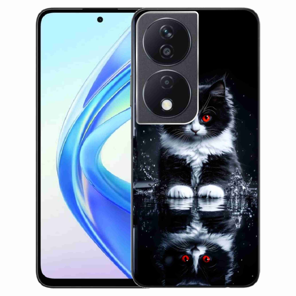 Zselés borítás mmCase a Honor X7b készülékhez - fekete-fehér cica