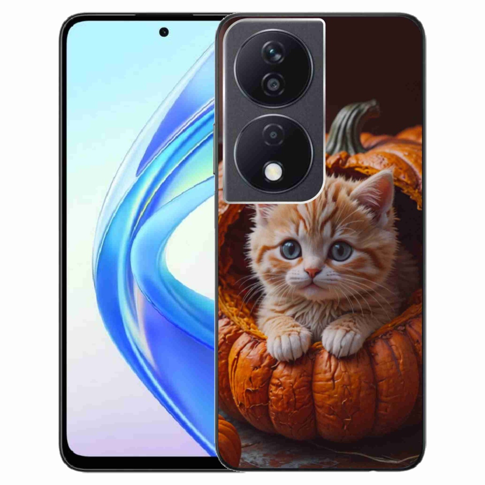 Zselés borítás mmCase a Honor X7b készülékhez - cica és tök 2