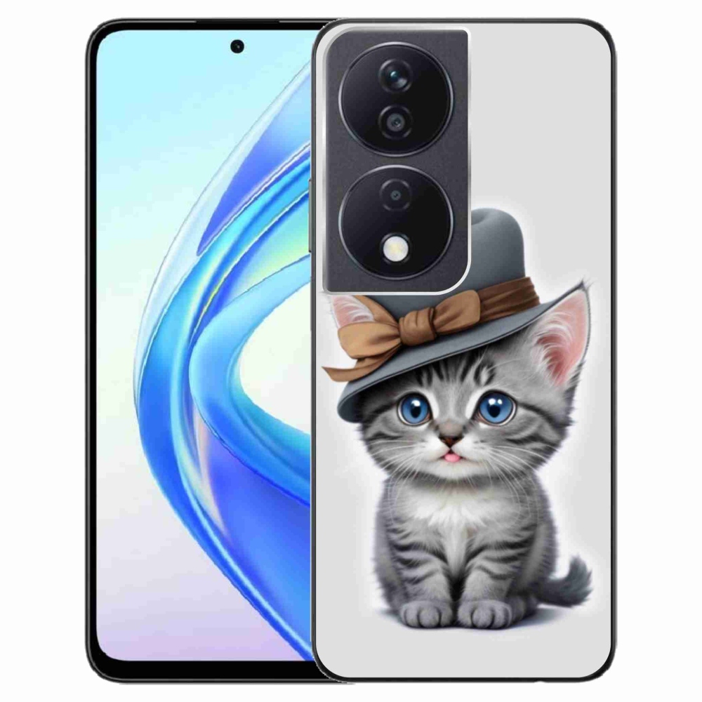 Zselés borítás mmCase a Honor X7b készülékhez - cica sapkával