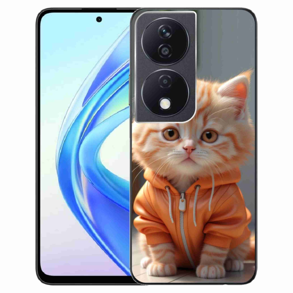 Gél borítás mmCase a Honor X7b számára - cica egy melegítőben