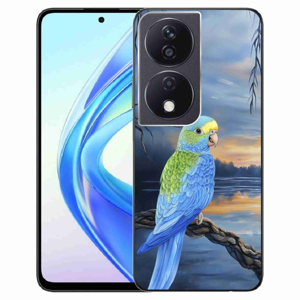 Zselés borítás mmCase Honor X7b készülékhez - kék papagáj