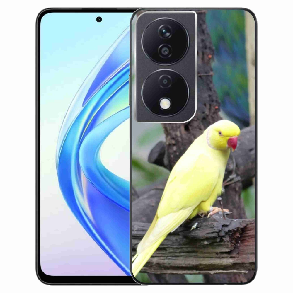 Gél borítás mmCase a Honor X7b készülékhez - papagáj alexander sárga