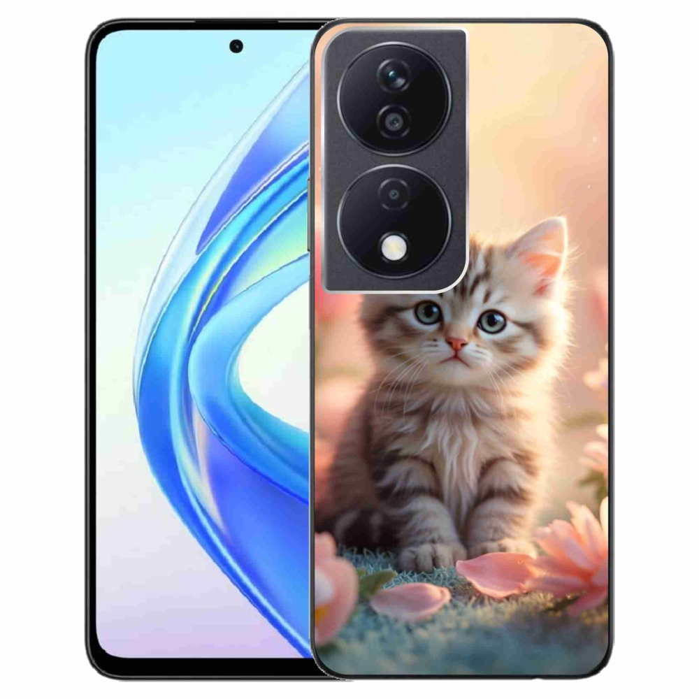 Gél borító mmCase a Honor X7b számára - aranyos cica 8