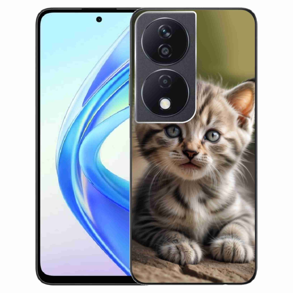 Gél borító mmCase a Honor X7b számára - aranyos cica 9