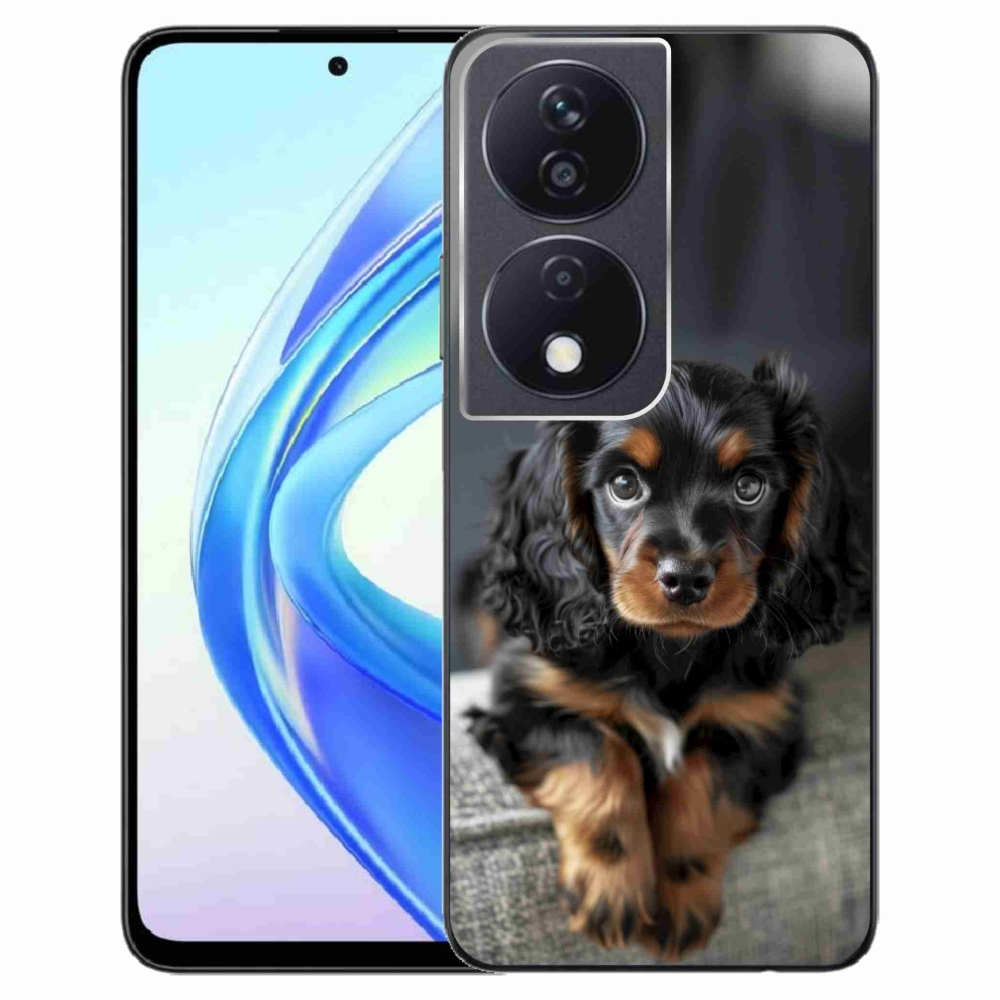 mmCase gél tok az Honor X7b-hez – aranyos, hosszúszőrű tacskó