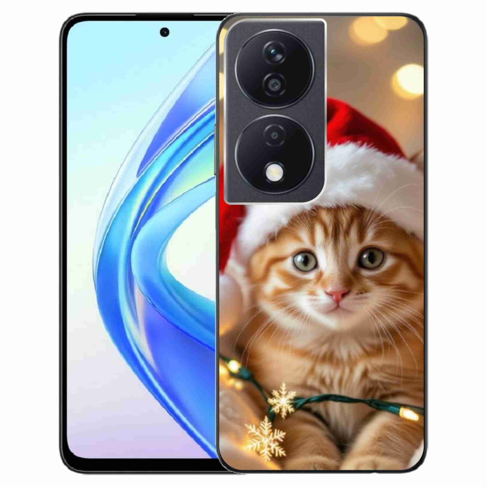 Gél borító mmCase a Honor X7b készülékhez - Karácsonyi cica