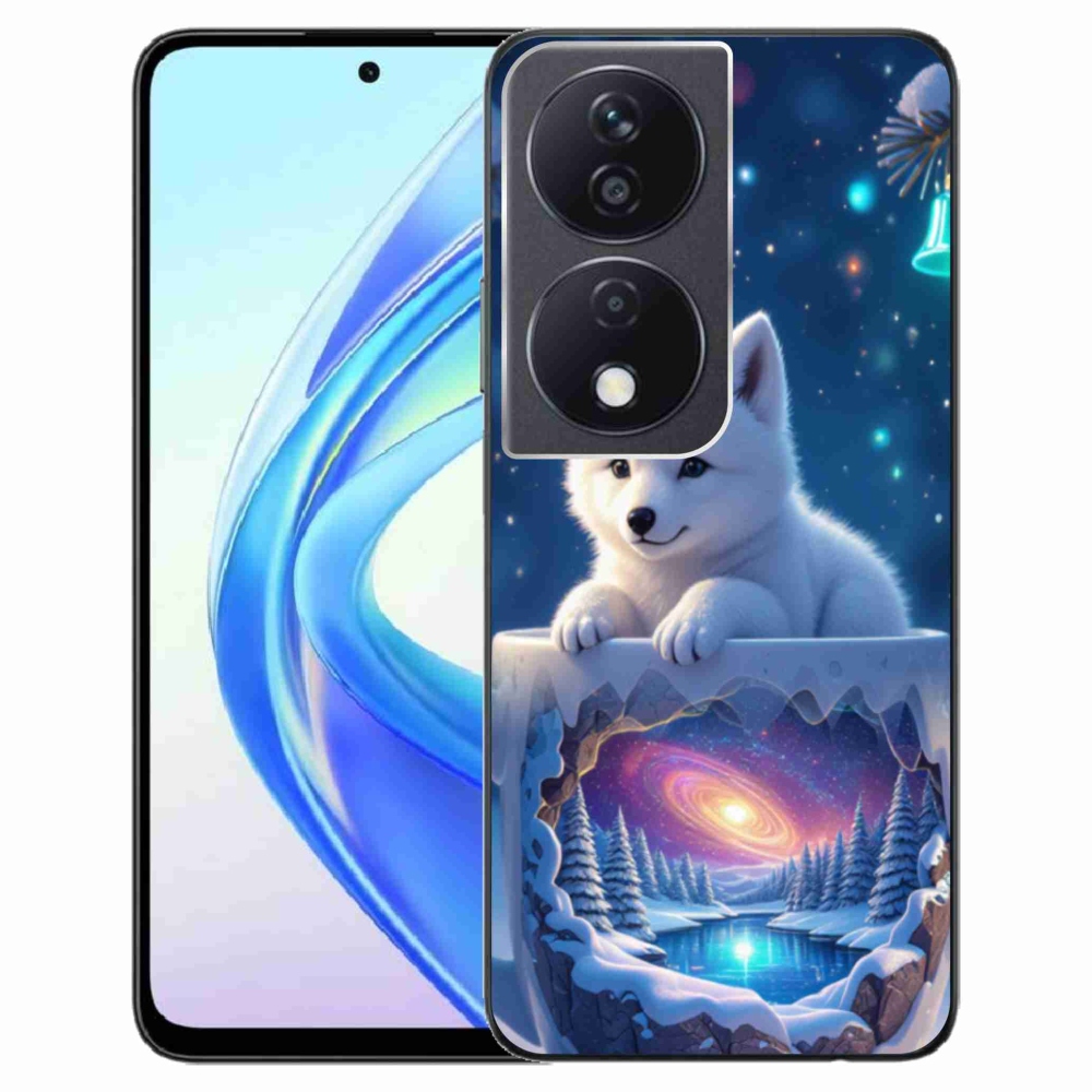 Gél borítás mmCase a Honor X7b számára - Karácsonyi kölyökkutya