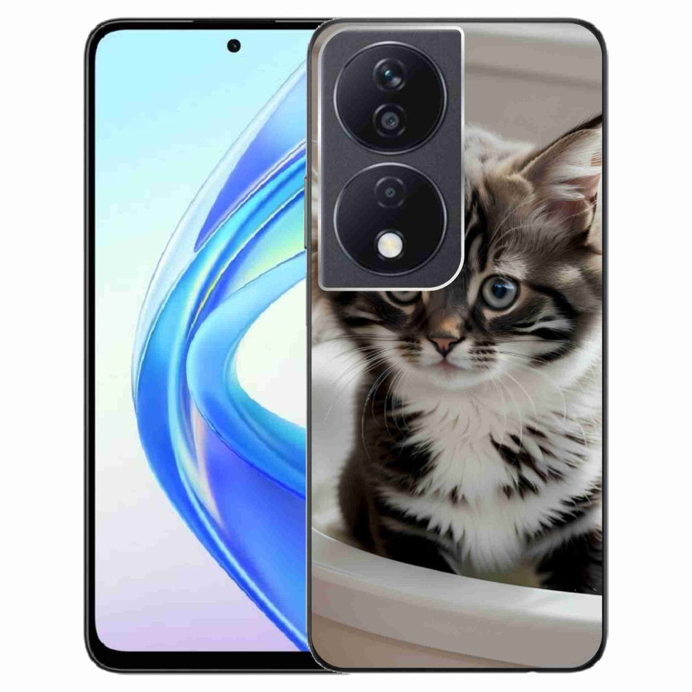 Gél borítás mmCase a Honor X7b készülékhez - kíváncsi cica