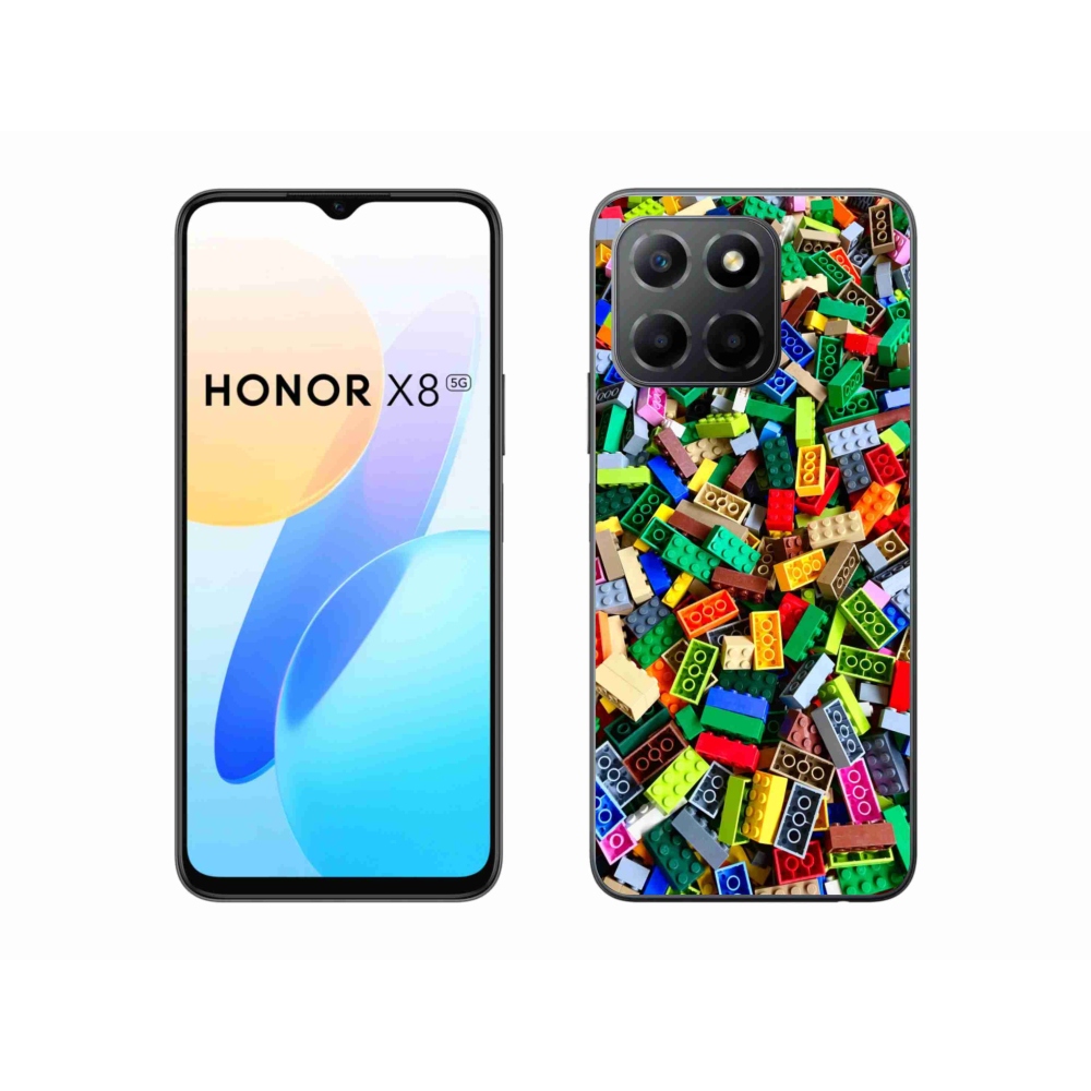 Zselés borítás mmCase a Honor X8 5G/Honor 70 Lite 5G készülékhez - színes építőelemek