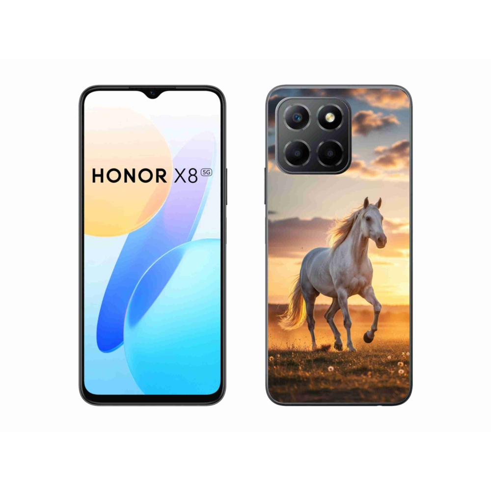 Gél borítás mmCase a Honor X8 5G/Honor 70 Lite 5G számára - Running White Horse 2