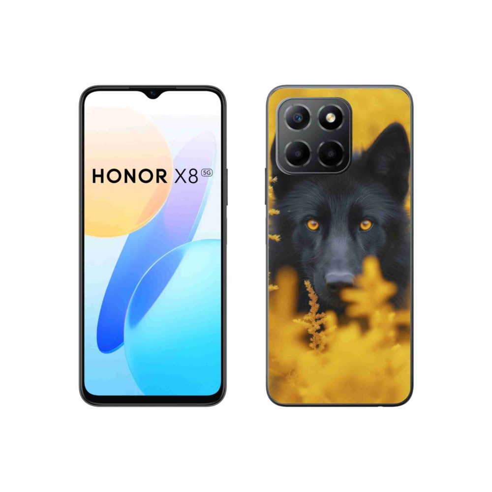 Zselés borítás mmCase a Honor X8 5G/Honor 70 Lite 5G készülékhez - fekete farkas 2